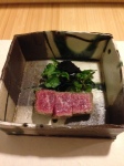 The most precious, delicious and succulent piece of Japanese beef we have every had or may ever have again. 